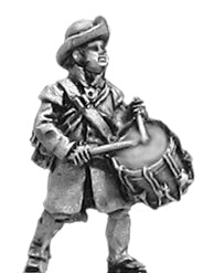 Austrian landwehr, frock coat, country hat, drummer (18mm)