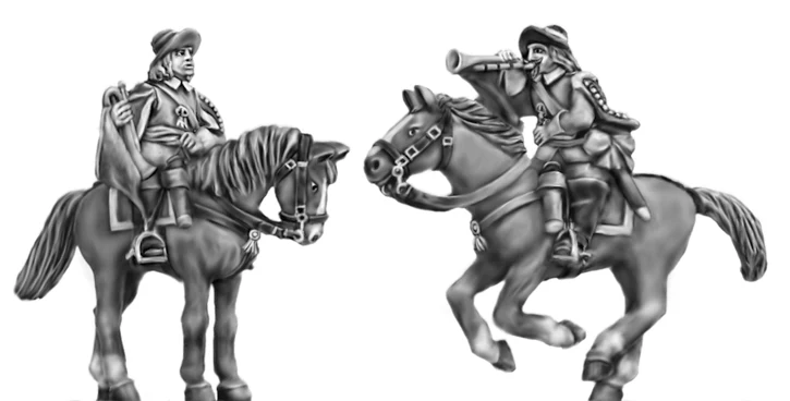 Harquebusier trumpeter (18mm)