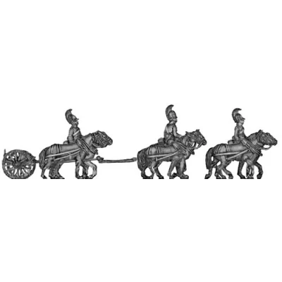 Horse artillery light limber team (18mm)