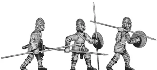 Pathlagonian infantry, wicker helmet, round shield (28mm)