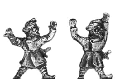 Pavisse pikeman, overhead pike - open handed (15mm)