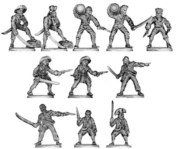 Pirate with hand weapon (28mm)