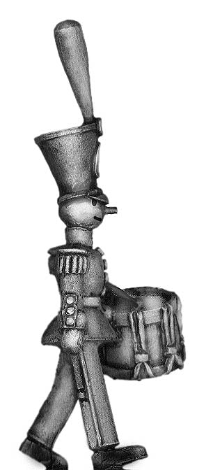 Toy Town Soldier Drummer in shako marching (28mm)