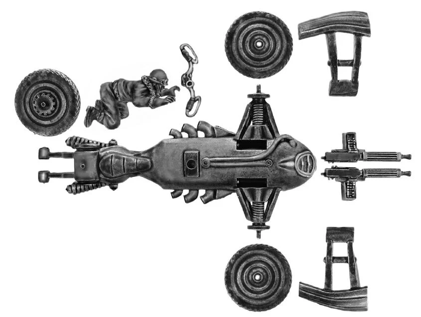 Mad Maximillian White Lightning tricycle (28mm)